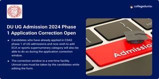 DU UG Admission 2024 Phase 1 Application Correction Begins; Make Changes till August 4